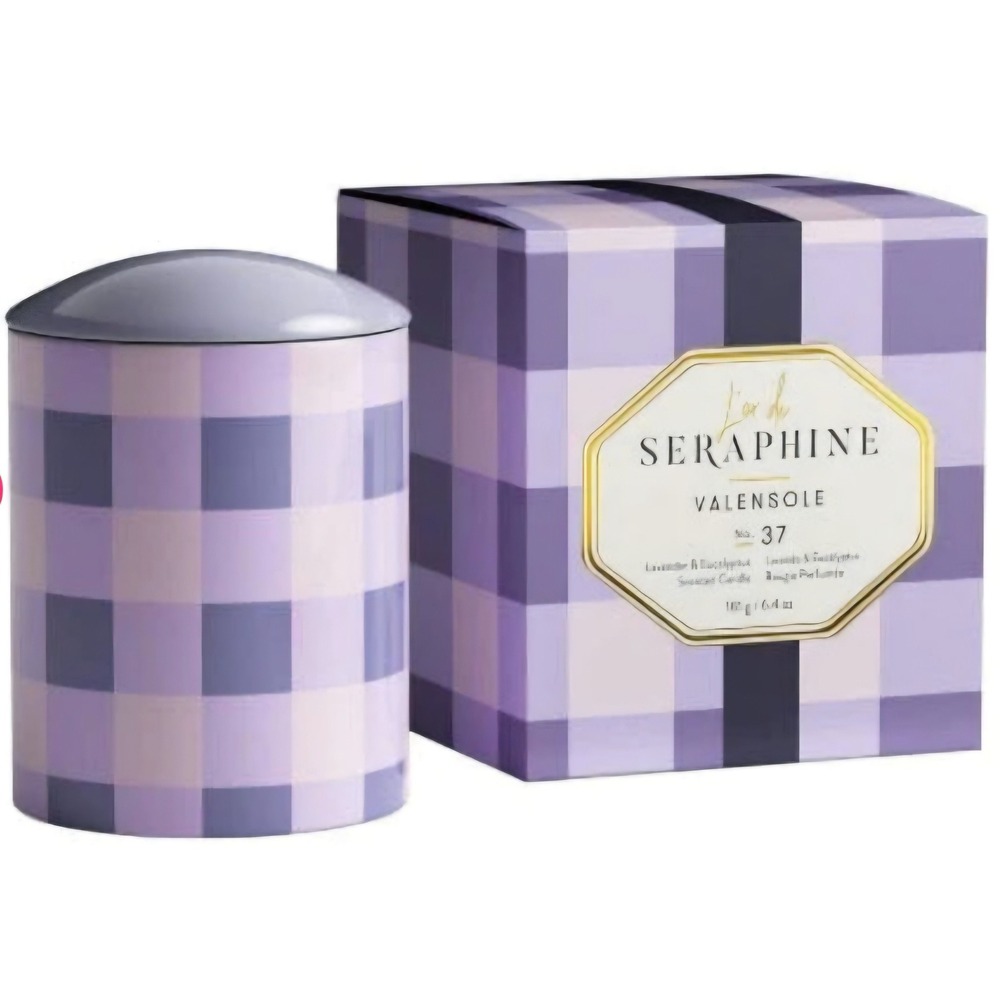 L'or de Seraphine Valensole No. 37 Lavender Eucalyptus Candle Purple Gingham